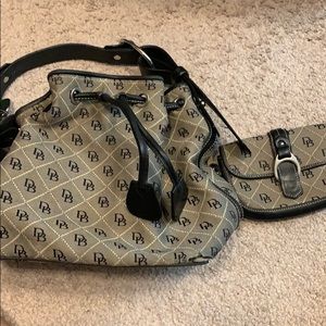 DB purse and matching wallet wristlet